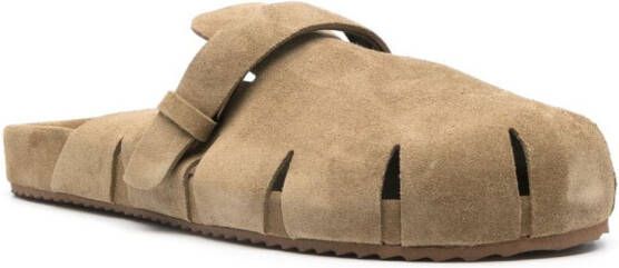 Ancient Greek Sandals Atlas suède slippers Groen