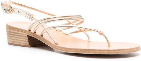 Ancient Greek Sandals 35 mm Cycladic sandalen met hak Goud