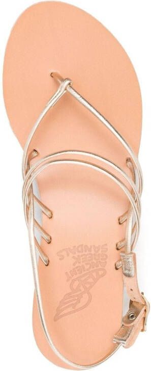 Ancient Greek Sandals 35 mm Cycladic sandalen met hak Goud