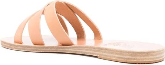 Ancient Greek Sandals Dionysia leren slippers Beige
