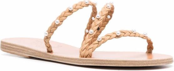 Ancient Greek Sandals Ekaterini leren sandalen Beige