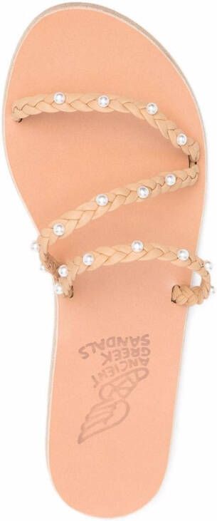 Ancient Greek Sandals Ekaterini leren sandalen Beige