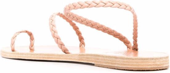 Ancient Greek Sandals Eleftheria gevlochten sandalen Roze