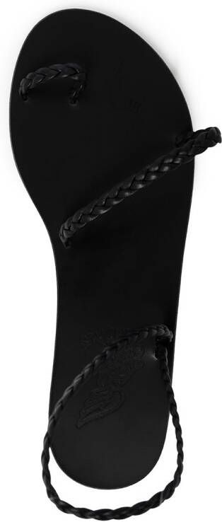 Ancient Greek Sandals Eleftheria gevlochten sandalen Zwart