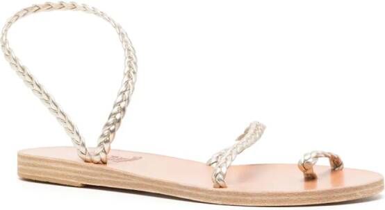 Ancient Greek Sandals Eleftheria sandalen met open neus Goud