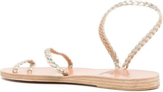 Ancient Greek Sandals Eleftheria sandalen met open neus Goud