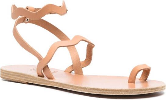 Ancient Greek Sandals Elounda leren sandalen Beige