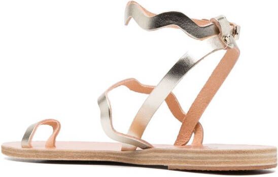 Ancient Greek Sandals Elounda leren sandalen Metallic