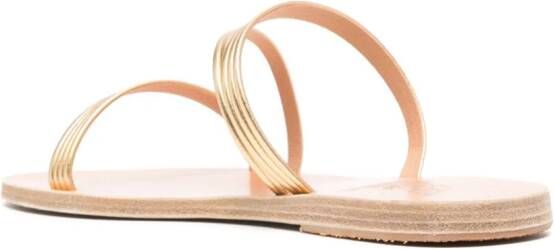 Ancient Greek Sandals Ermodiki leren sandalen Goud