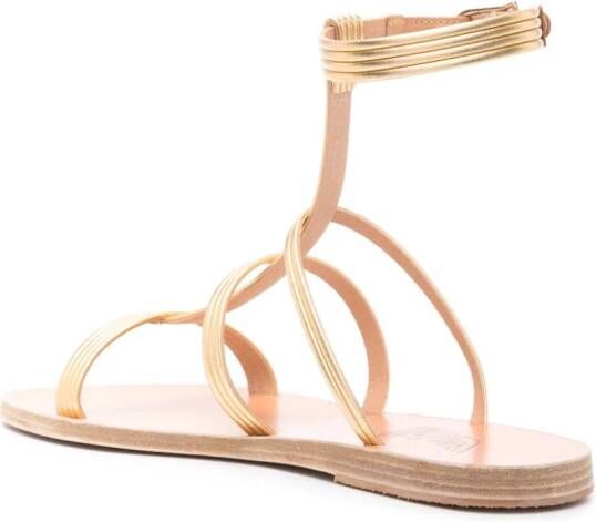 Ancient Greek Sandals Frigia sandalen met bandjes Goud