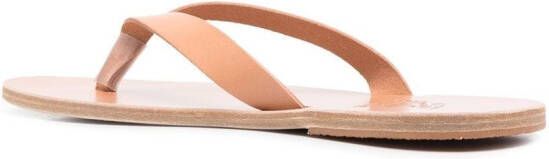 Ancient Greek Sandals Hero leren teenslippers Beige