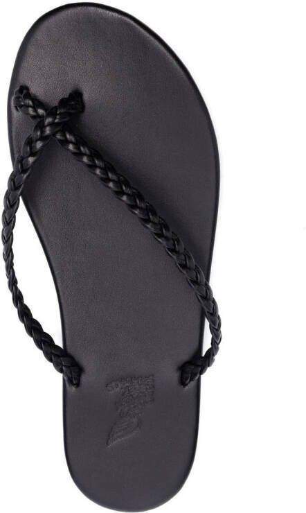 Ancient Greek Sandals Ioulia sandalen met gevlochten bandje Zwart