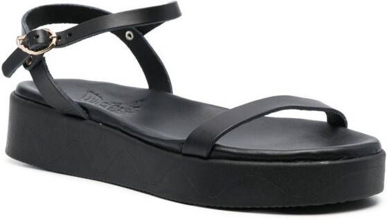 Ancient Greek Sandals Irida sandalen met gesp Zwart