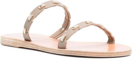 Ancient Greek Sandals Kara leren slippers Beige
