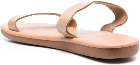 Ancient Greek Sandals Kastos sandalen met dubbele bandjes Beige