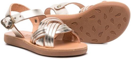 ANCIENT GREEK SANDALS KIDS Electra sandalen met open neus Goud