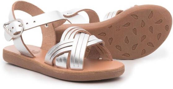 ANCIENT GREEK SANDALS KIDS Electra sandalen met open neus Zilver