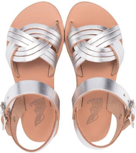 ANCIENT GREEK SANDALS KIDS Electra sandalen met open neus Zilver