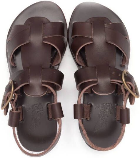 ANCIENT GREEK SANDALS KIDS Leonidas sandalen met open neus Bruin