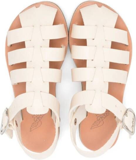 ANCIENT GREEK SANDALS KIDS Little Ektoras leren sandalen Wit