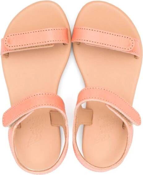 ANCIENT GREEK SANDALS KIDS Little Poros leather sandals Oranje