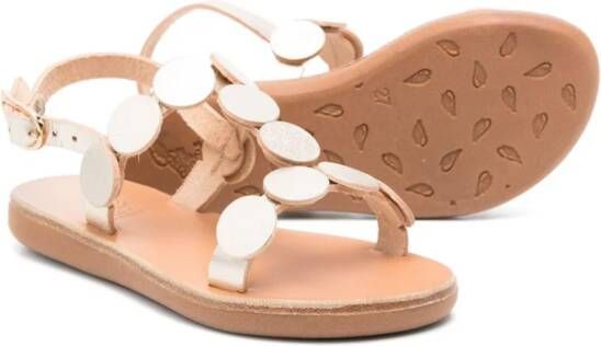 ANCIENT GREEK SANDALS KIDS Little Uranos leather sandals Goud