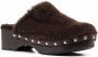 Ancient Greek Sandals 50 mm klompen van schapenleer Bruin - Thumbnail 2