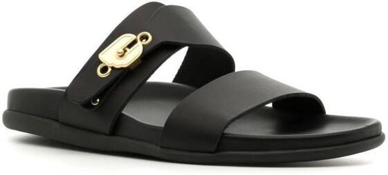 Ancient Greek Sandals Latria leren sandalen Zwart