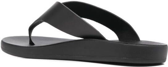 Ancient Greek Sandals Leren teenslippers Zwart