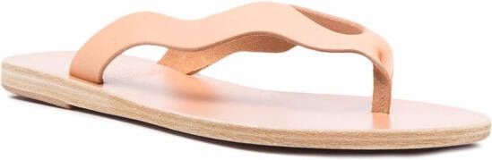 Ancient Greek Sandals Lexi leren teenslippers Beige