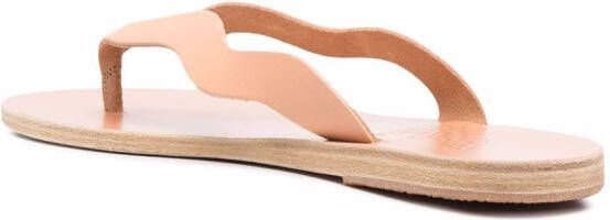 Ancient Greek Sandals Lexi leren teenslippers Beige