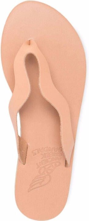 Ancient Greek Sandals Lexi leren teenslippers Beige