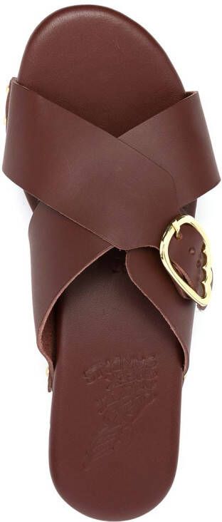 Ancient Greek Sandals Marilisa klompen met studs Bruin