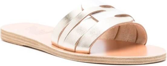 Ancient Greek Sandals Metallic slippers Zilver