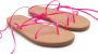 Ancient Greek Sandals multi-way strap leather sandals Roze - Thumbnail 5