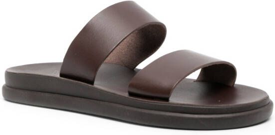Ancient Greek Sandals Nicos leren slippers Bruin