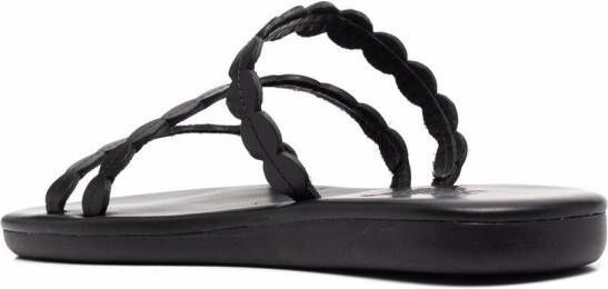 Ancient Greek Sandals Oceanis leren sandalen Zwart