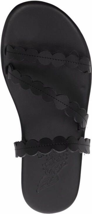 Ancient Greek Sandals Oceanis leren sandalen Zwart