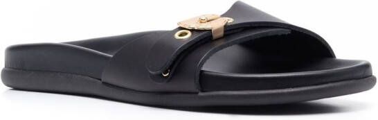Ancient Greek Sandals Slippers met open neus Zwart
