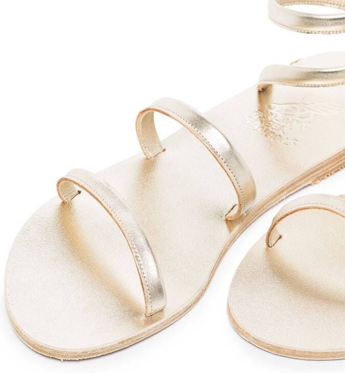Ancient Greek Sandals Ofis sandalen met enkelbandje Goud