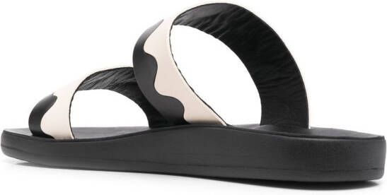Ancient Greek Sandals Paralia leren slippers Zwart