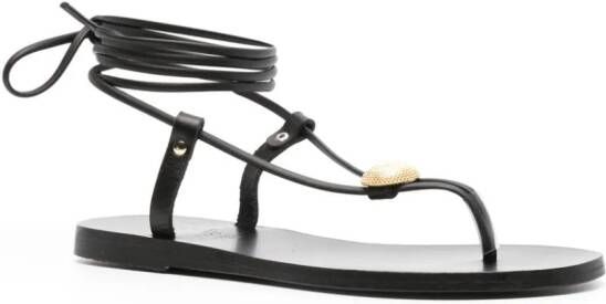 Ancient Greek Sandals Persephone leren sandalen Zwart