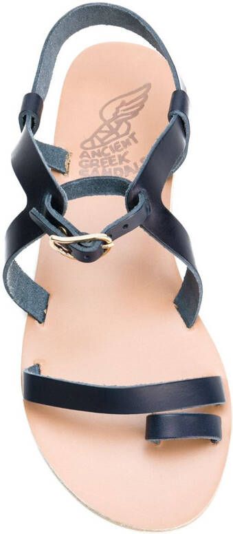 Ancient Greek Sandals Phoebe platte sandalen Blauw