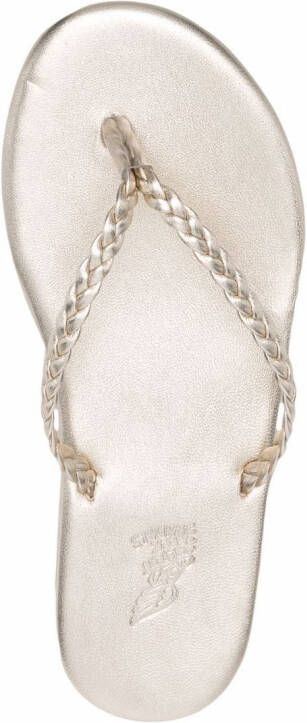 Ancient Greek Sandals Plage teenslippers met gevlochten bandje Geel