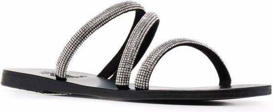 Ancient Greek Sandals Polytimi Diamante sandalen Zwart