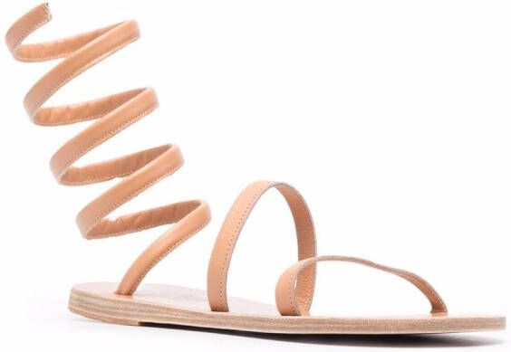 Ancient Greek Sandals Sandalen met enkelbandje Beige