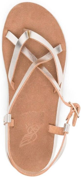 Ancient Greek Sandals Sandalen met gekruiste bandjes Goud