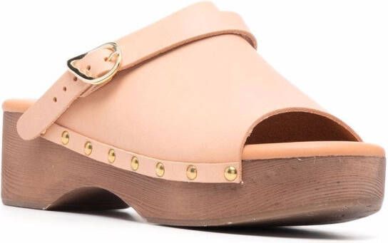 Ancient Greek Sandals Sandalen met gesp Beige