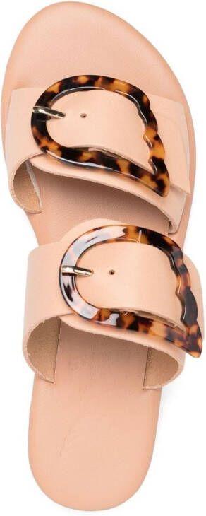 Ancient Greek Sandals Sandalen met gesp Beige