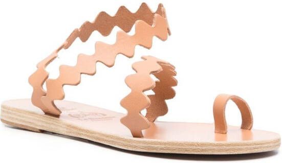 Ancient Greek Sandals Sandalen met gewelfde afwerking Beige